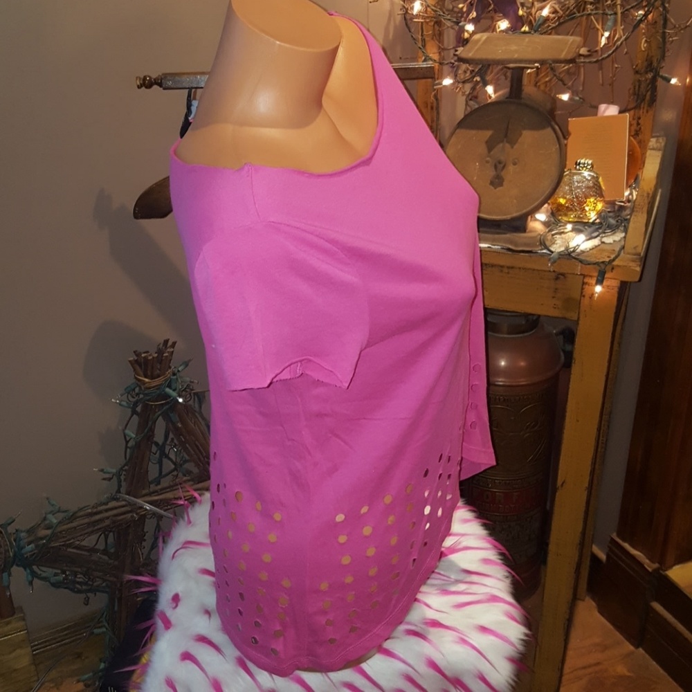 Bebe Addiction hi-low top S pink - Picture 3 of 8